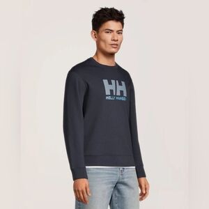 Helly Hansen Men's Blue HH Logo Feece Crew Sweatshirt Size M